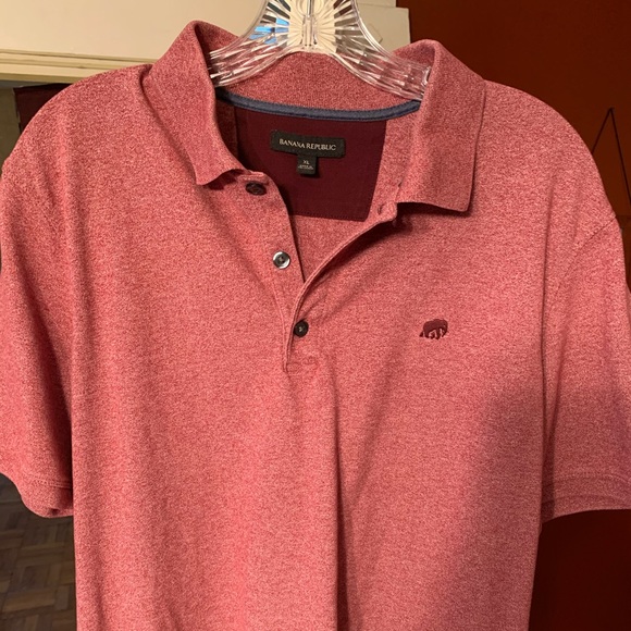 Banana Republic Red Mens Polo XL in EUC - Picture 1 of 3